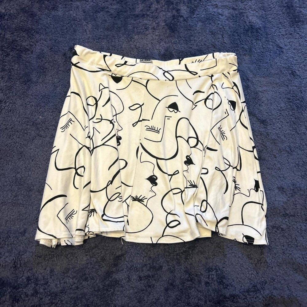 rainbow a-line mini flared skirt